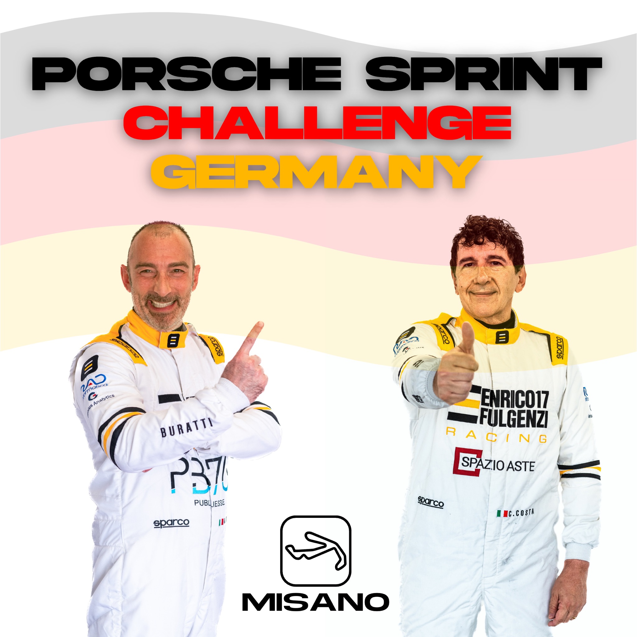The Enrico Fulgenzi Racing team ready for the challenge in the Porsche Sprint Challenge Germany